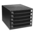 EXACOMPTA Module ECO BLACK 5 tiroirs Noir pour format A4+ fabriqué à partir de produits recyclés photo du produit