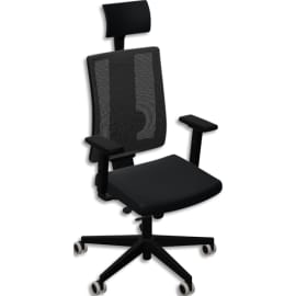 NOWY Fauteuil mécanisme synchrone FST tissu polyesteré non feu EN1021.1 et 2. Oeko tex. Roulettes Ø 65 mm photo du produit