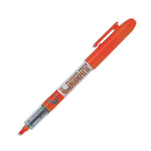 PILOT Surligneur de poche pointe biseautée encre liquide coloris Orange V-LIGHT photo du produit Principale L