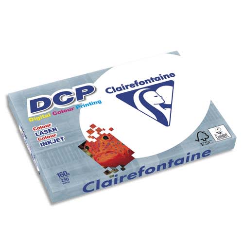 CLAIREFONTAINE Ramette de 250 feuilles papier Blanc DCP copieur, Laser, Jet d'encre couleur 160 gr A3 photo du produit Principale L