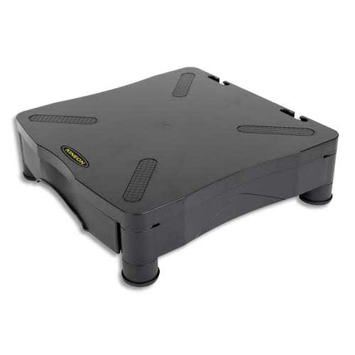 Support de moniteur noir pour ordinateur portable, avec tiroir de