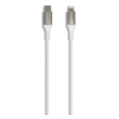GREEN-E C&acirc;ble lightning/USB-C double tresse, charge tr&egrave;s rapide, 2m Blanc 3A, 18W GR2080 photo du produit