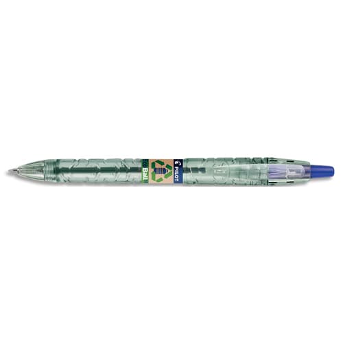 PILOT Bille B2P Ecoball rétractable. Rechargeable. Pointe 1mm. Corps plastique recyclé 86%. Coloris bleu photo du produit Principale L