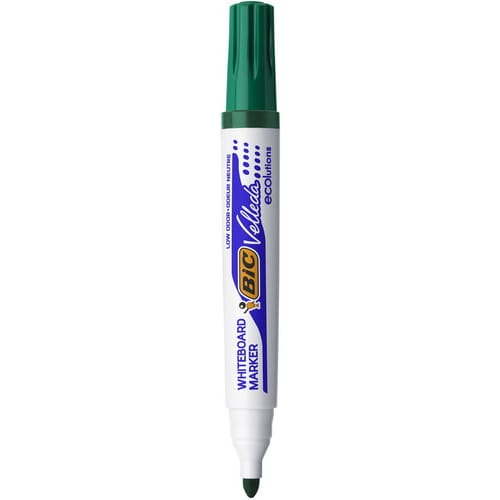 BIC Velleda 1701 ECOlutions Feutres pour Tableau Blanc Effaçables à Sec à Pointe Conique Moyenne - Vert photo du produit Secondaire 1 L