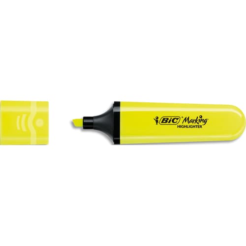 BIC Surligneur Jumbo Pointe biseautée. Séchage rapide. Coloris. Jaune Fluo photo du produit Principale L