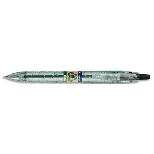 PILOT Bille B2P Ecoball rétractable. Rechargeable. Pointe 1mm. Corps plastique recyclé 86%. Coloris noir photo du produit Principale L