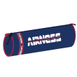 OXFORD Fourre-Tout Rond AIRNESS ANGELS polyester. 22x7x7 cm. Décor rubber, coloris Bleu, Blanc et Rouge. photo du produit