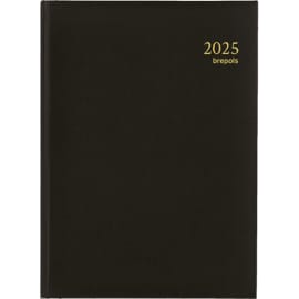 BREPOLS Agenda Janvier à Décembre 2025 LIMA Euro 224, relié, 1 jour par page, sextilingue, 14,8x21cm noir photo du produit