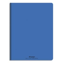 CONQUERANT C9 Cahier piqûre 17x22cm 60 pages 90g grands carreaux Seyès. Couverture polypropylène Bleu photo du produit