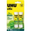 UHU Blister 2 stics colle blanche 8,2g ReNATURE. Tube bio fait à 58% d'origine végétale,100% recyclables. photo du produit