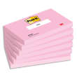 POST-IT® Notes Super Sticky Rose Flamingo 76 x 127 mm. Lot de 6 blocs de 90 feuilles. photo du produit