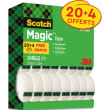 SCOTCH Multi-pack de 20 rubans Invisible MAGIC + 4 offerts. Rouleaux 19mm x 33m photo du produit