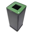 ALBA Poubelle de tri sélectif 50L en acier et ABS Vert, pour déchets alimentaires, Dim L31 x H73 x P31 cm photo du produit