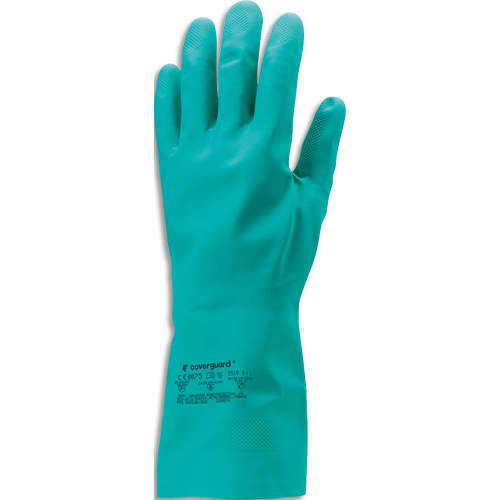 COVERGUARD Paire gants protection chimie nitrile intérieur coton flocké, grip,absorption transpiration T8 photo du produit Principale L