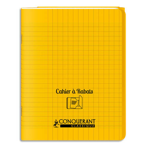 OXFORD C9 Cahier 17x22, 48 pages, 90g, Seyès, couverture polypro Jaune avec rabat photo du produit Principale L