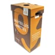 RECYGO Lot de 3 Collecteurs de Bouteilles Ecobox, carton recyclé Marron Orange, 95L, L45 x H75 x P28 cm photo du produit