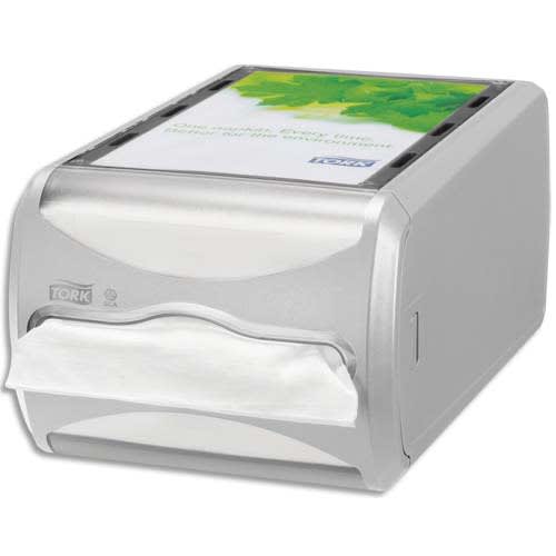 TORK Distributeur Comptoir pour Serviettes enchevêtrées Xpressnap N4 - Dim. L19,1 x H14,5 x P30,7 cm Gris photo du produit Principale L