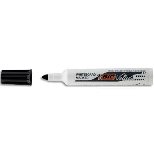 BIC Velleda 1711 Feutres pour Tableau Blanc Effaçables à Sec à Pointe Conique Moyenne - Noir photo du produit