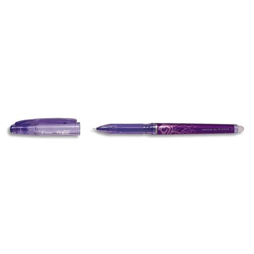 PILOT Stylo Roller FriXion Point, pointe hi-tec fine, s'efface à la gomme en bout de stylo,coloris Violet photo du produit Principale L