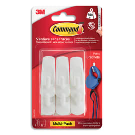 COMMAND Blister de 6 crochets standard blanc Command™. Puissance de maintien : 450 g photo du produit