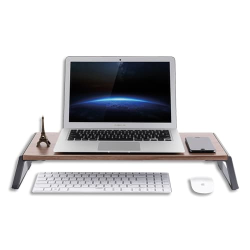 ALBA Support moniteur 4 ports USB - Structure en MDF/pieds alu, supporte jusqu'à 12kg photo du produit Principale L