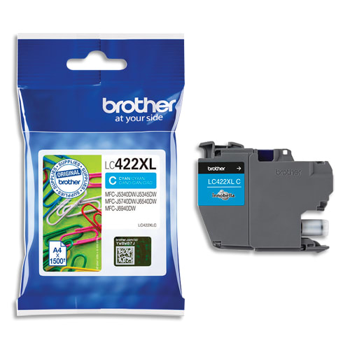 BROTHER Cartouche Jet d'encre cyan XL LC422XLC photo du produit Principale L