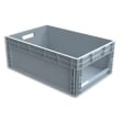 VISO Bac de rangement Gris en polypropylène, gerbable, capacité 45L - Dimensions : L60 x l23x H20 cm photo du produit