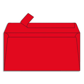 CLAIREFONTAINE Paquet de 20 enveloppes 120g POLLEN 11x22cm (DL). Coloris Rouge groseille photo du produit