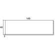 Boîte de 1000 étiquettes d'affranchissement 1 front format 140x40 mm. photo du produit