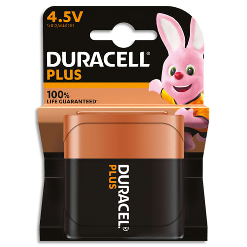 DURACELL Piles alcalines 4,5V Plus 100%, 3LR12, lot de 1 pile photo du produit