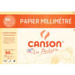 CANSON Pochette de 12 feuilles de papier dessin millimétré bistre A4. Grammage : 90 g/m² photo du produit