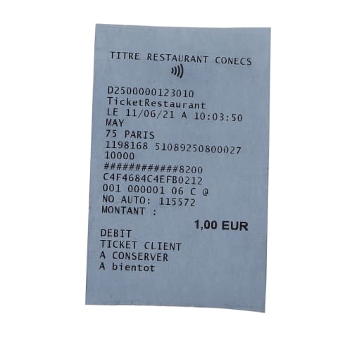 EXACOMPTA Bobine terminaux carte bancaire 57 x 40 x 12 MM - Papier  thermique 1 pli 55G/M² sans Bisphénol A - Longueur 18 M (lot de 20)