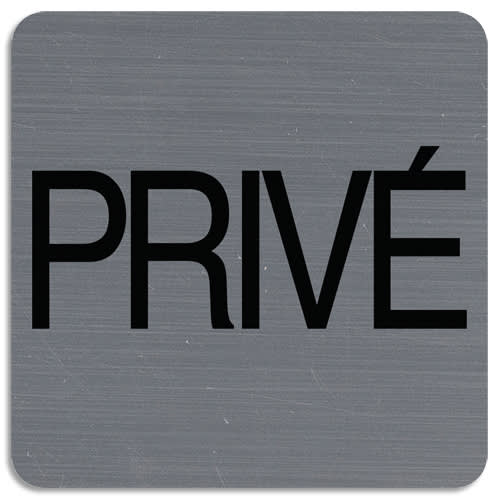 EXACOMPTA Plaque adhésive imitation aluminium Privé 7,5x7,5 cm 67177E photo du produit Principale L