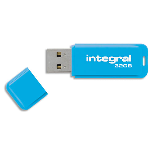 INTEGRAL Clé USB 3.0 Neon 32Go Bleue INFD32GBNEONB3.0 photo du produit Principale L