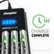 ENERGIZER Chargeur 1h 4 piles AA 2300 mAh photo du produit Secondaire 2 S