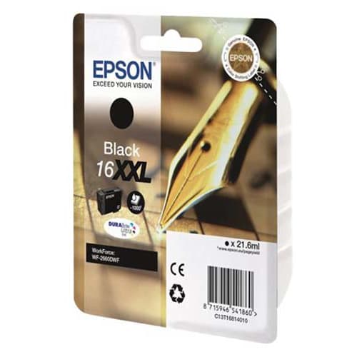 EPSON Cartouche Jet d'Encre DURABrite Ultra Noir XXL ''Stylo à plume''16 (T1681) - C13T16814012 photo du produit Principale L