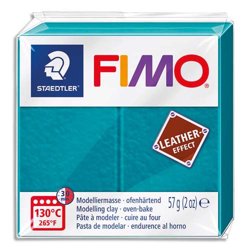 GRAINE CREATIVE Pain 57g FIMO EFFECT CUIR couleur turquoise photo du produit Principale L