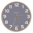 UNILUX Horloge murale Baltic, cadre en bois. Fonctionne avec 1 pile AA fournie. Diamètre 31,5 cm. Grise photo du produit