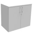 SIMMOB Armoire Basse 1 tablette avec porte INEO - Dimensions : L80 x H72 x P47 cm coloris Blanc perle photo du produit