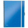 LEITZ Cahier spiralé WOW BEMOBILE 21x29,7cm, 160 pages 5x5. Couverture souple polypro. Coloris Bleu photo du produit