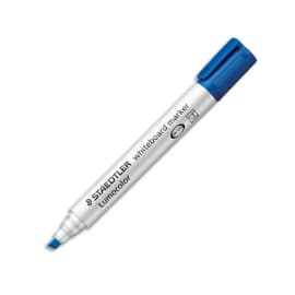 STAEDTLER Marqueur effaçable à sec pour tableau Blanc pointe biseau encre à base d'alcool Bleue 351B photo du produit