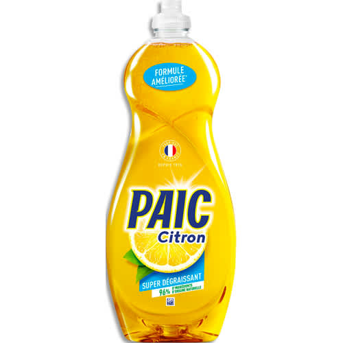 PAIC Flacon 1,5 L de liquide vaisselle parfumé au citron Excel+