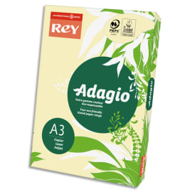 Ramette papier couleur Rey Adagio couleurs pastel A3 80 gr