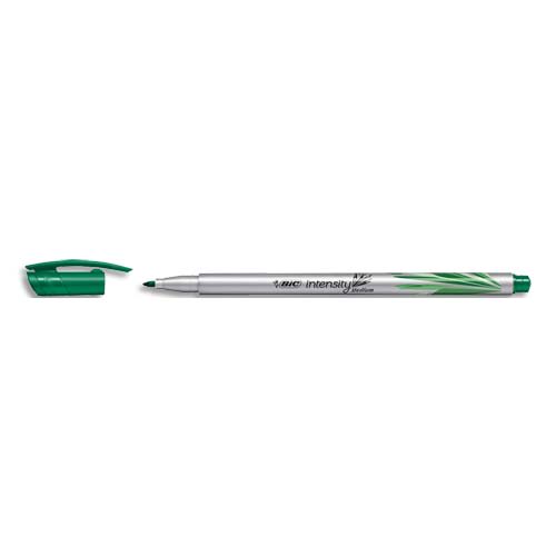 BIC Intensity Stylo Feutre d'écriture Pointe Medium et Corps métallisé -  Vert intense