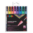 POSCA Pochette de 8 marqueurs peinture. Pointe fine de 0,9 à 1,8 mm (PC3M). Couleurs assorties photo du produit