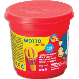 GIOTTO BE-BE Pot de 220 grammes de pâte à jouer couleur rouge, livré par lot de 8 photo du produit