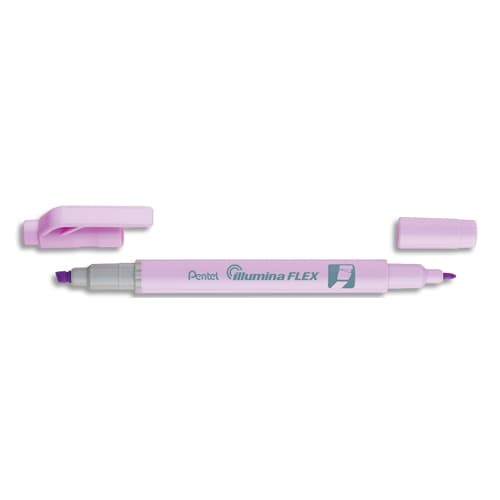 PENTEL Surligneur ILLUMINA FLEX bi-pointe 2,5/4,2mm. Coloris violet pastel photo du produit Principale L