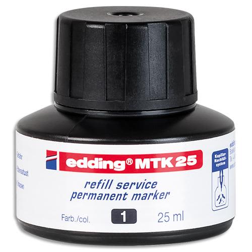 EDDING Recharge pour marqueur permanent E-21 de la gamme ECOLINE. Flacon de 25 ml. Encre noire photo du produit Principale L