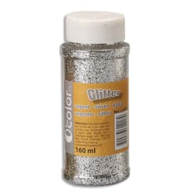 O'COLOR Pot de paillettes scintillantes 160ml couleur argent photo du produit