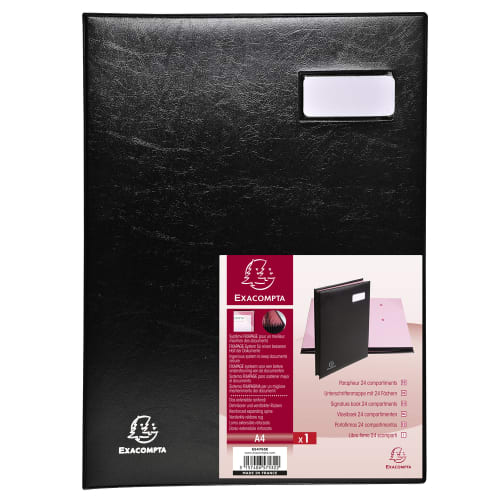 EXACOMPTA Parapheur 24 compartiments Noir, couverture en PVC expansé photo du produit Secondaire 3 L